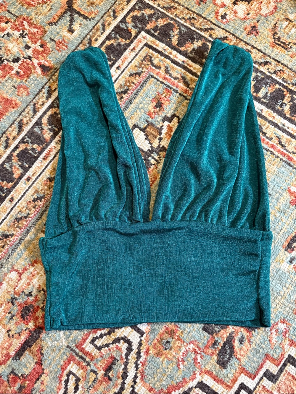 Women’s Teal Plunge Tank Top